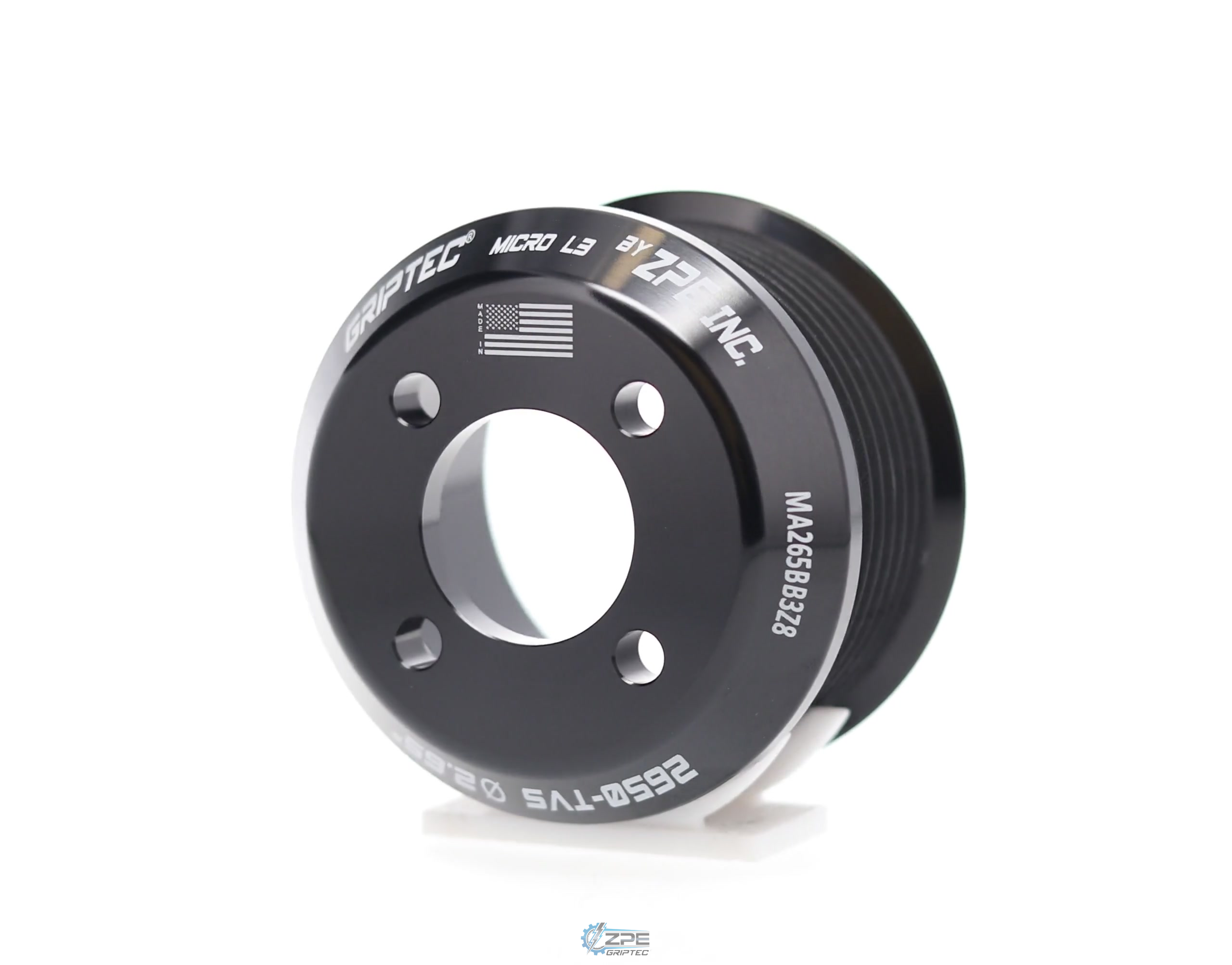 2.65" 8 Rib ZPE GripTec® 2pc Magnuson LSA/LT4 2650 TVS L3 Black Pulley Only